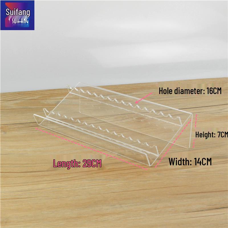 Acrylic Fountain & Ballpoint Pen Display Stand, Transparent Plexiglass Holder