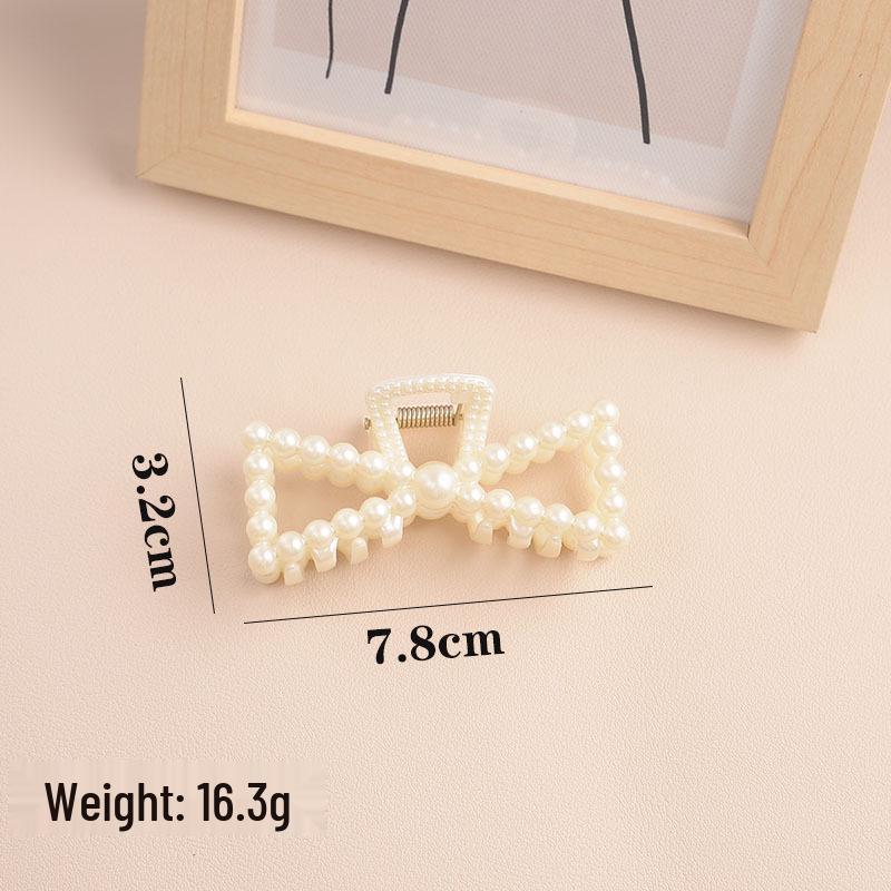 Korean Pearl Claw Hair Clip - Elegant Retro French Style