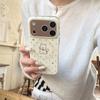 Magnetic Double Layer Beige Polka Dot Puppy Phone Case For iPhone 17 Pro 16 15 14 17 Pro Max Shockproof Cover Girl 17pro