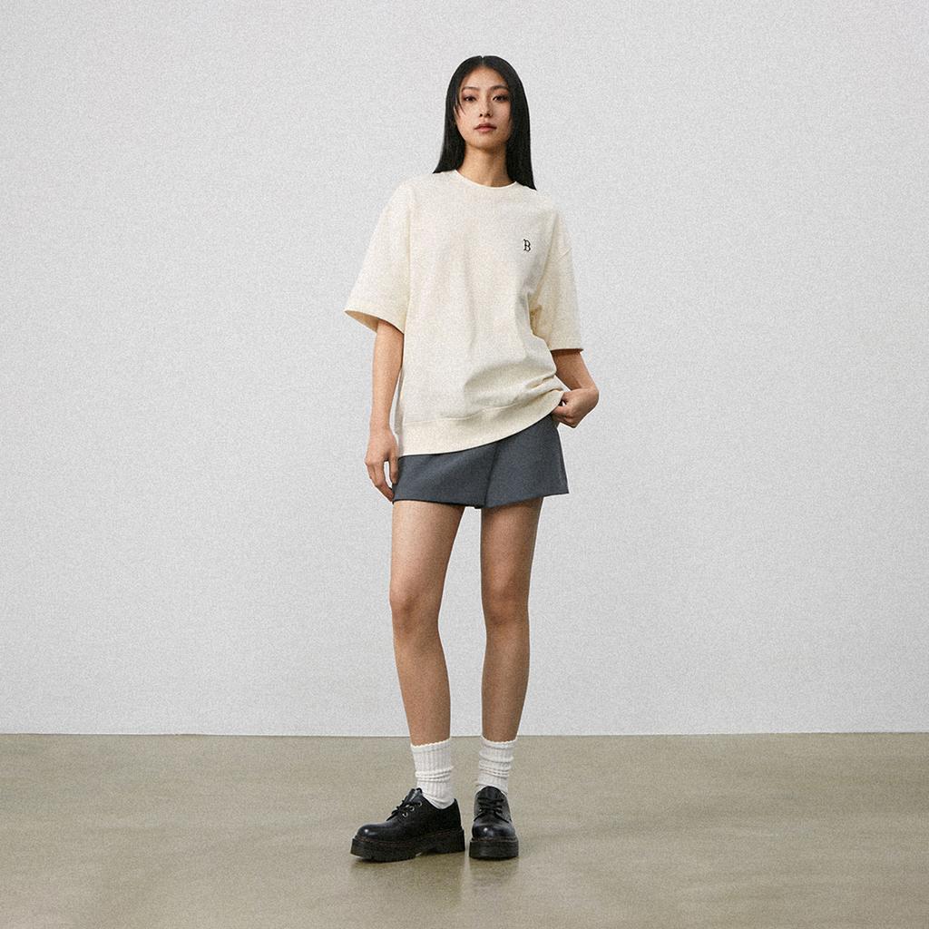 New MLB SS24 Set In Sleeve T Shirt Unisex White 3ARSB1243-43CRD