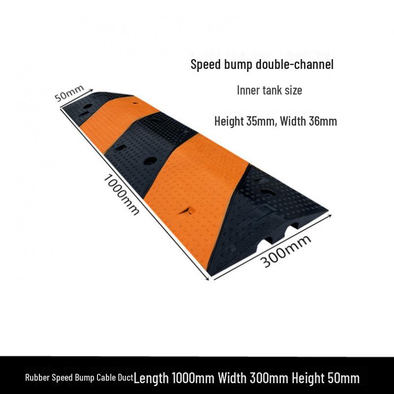 Rubber Cable Trunking Speed Bump - PVC Indoor/Outdoor Cable Protection Channel Cover