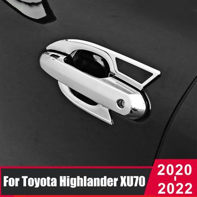 Styling auta ABS Carbon Fiber Lišta Kryt Misky Klíčky Dveří Ochranná Samolepka Pro Toyota Highlander XU70 2022