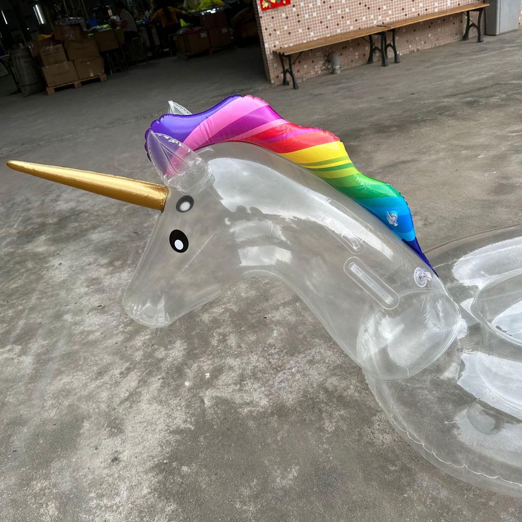 PVC Unicorn Transparent Water Float for Children and Adults