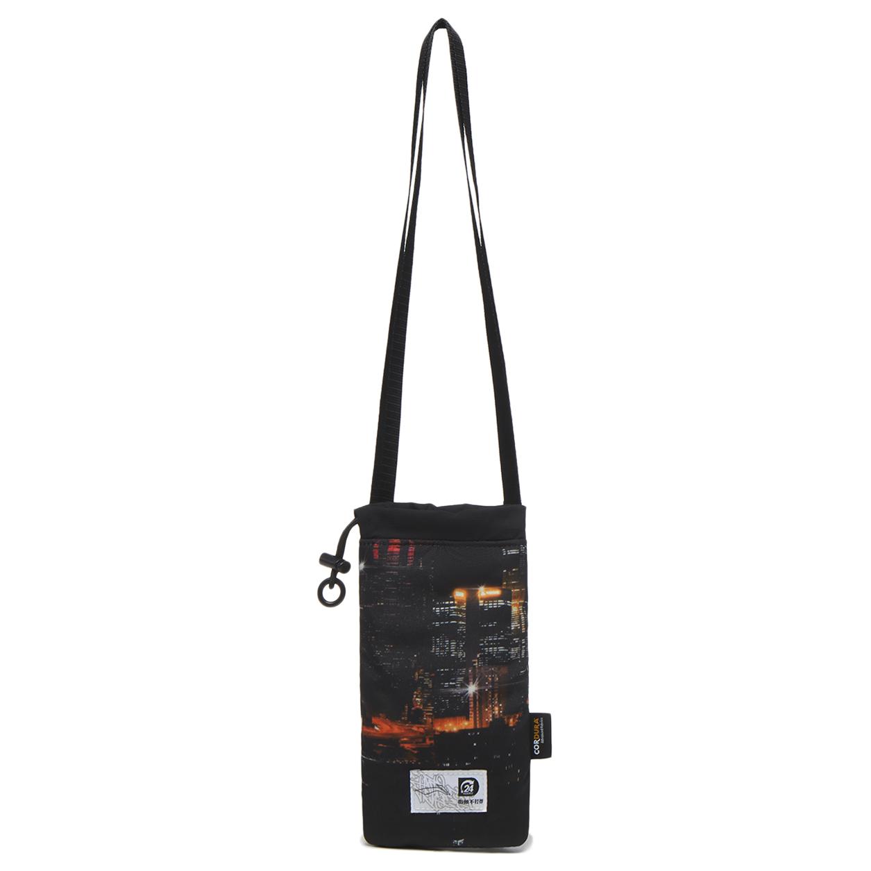 Li Ning Printed Fashion Trend Polyester Shoulder Crossbody Bag Unisex Bags Black ABDU051-1 Black