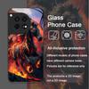 Creative Flame Black Horse Pattern Tempered Glass Phone Case for OnePlus 13R 12 11 10 Pro ACE2 ACE3 Nord CE4 CE3 CE2 Lite Cover