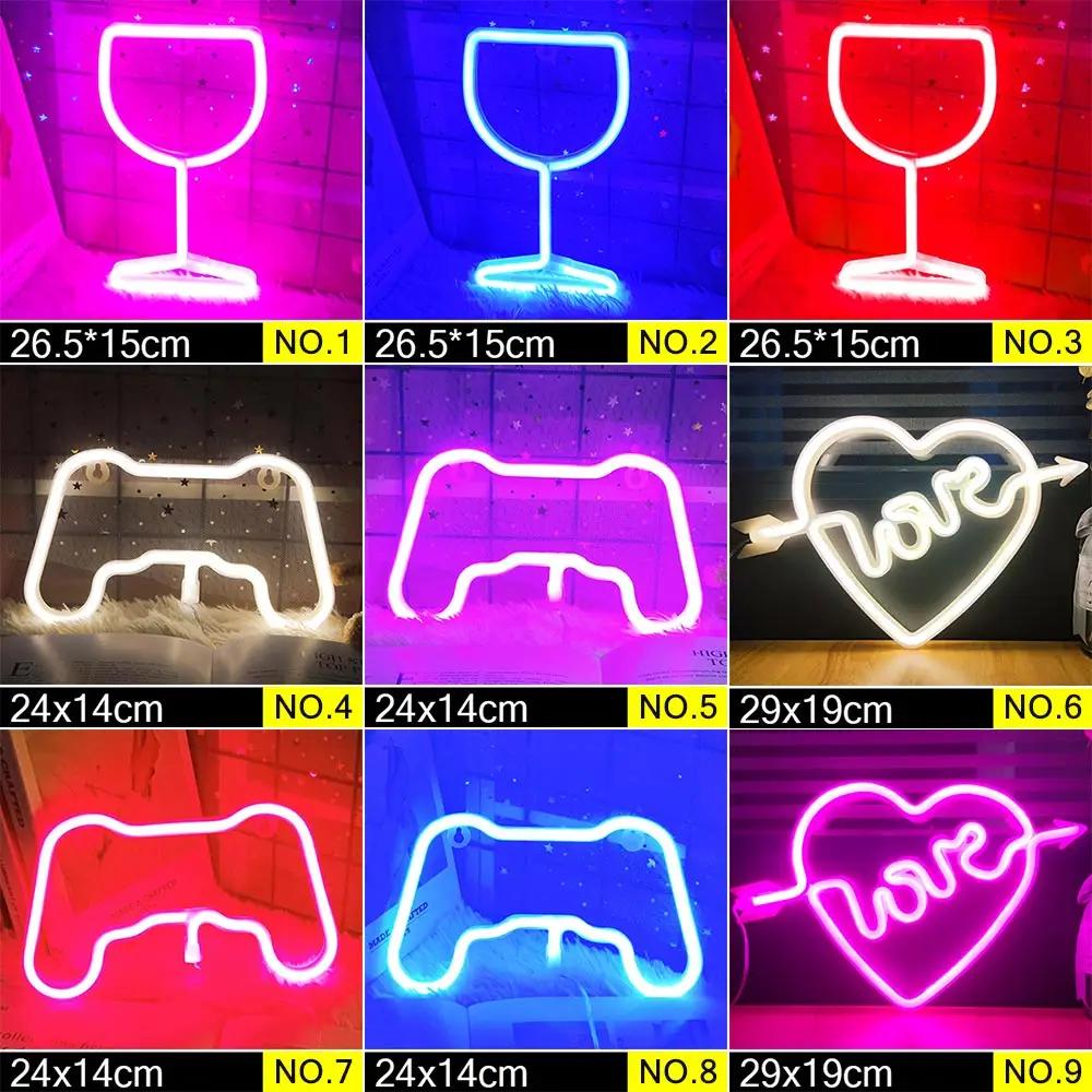 LED Neon Nattlys Skilt Veggkunst Skilt Nattlampe Jul Bursdagsgave Bryllupsfest Vegghengt Neonlampe Hjemmedekor