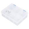 Small Parts Organizer 7 Grids Clear Storage Box PP Plastic Compartment Storage Container with