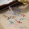 50Pcs Mixed Nail Snake Decorations Ornament Flash Nail Charm Simulation Resin Accessories Diy Manicure Decorations