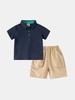 Children's Summer 2026 Boys' Short Sleeve Polo Shirt & Shorts Two-Piece Set