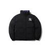 MLB Solid Color Stand Collar Reversible Shiny Puffer Jacket Unisex Jackets Black 31DJ02061-50L