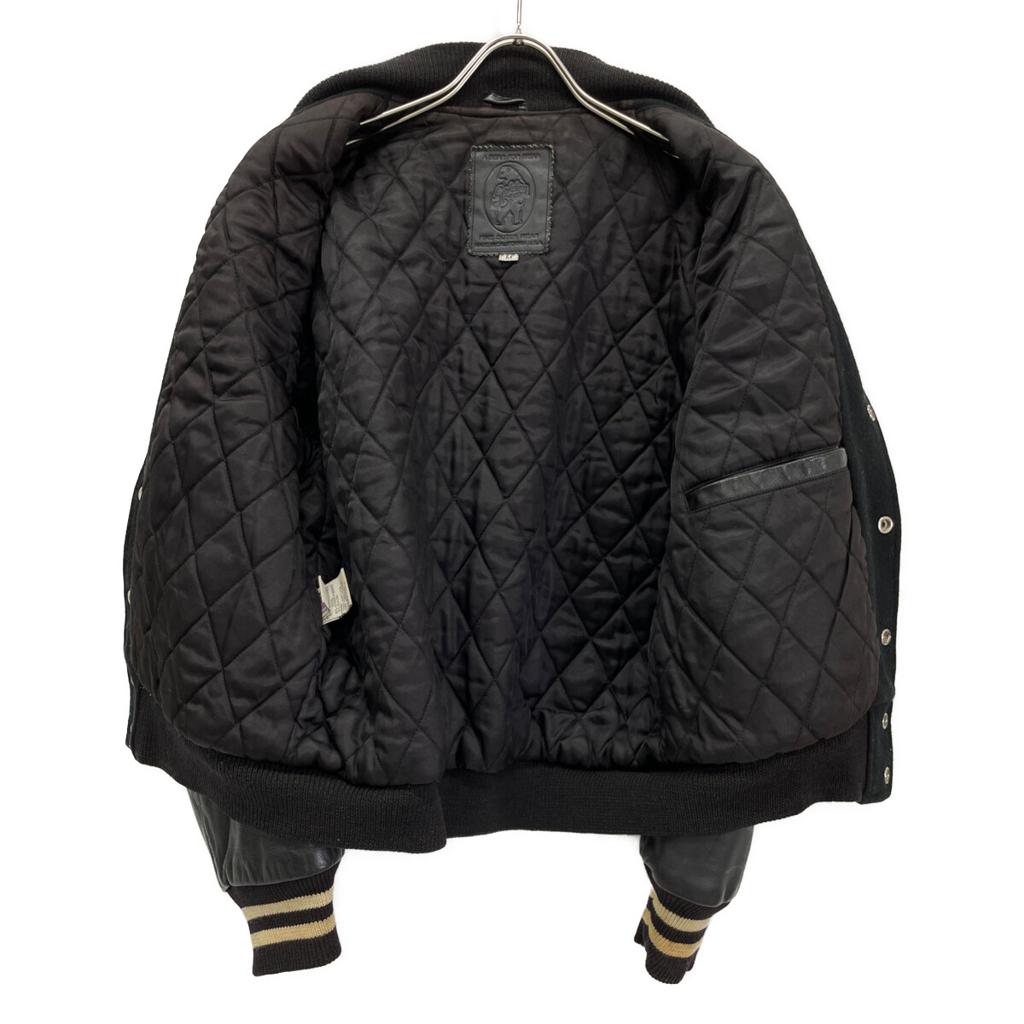 Golden Bear 80S USA Made Black Wool Quilted Stadium Jacket Jacket M blackUsed