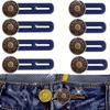 5-Pack Adjustable Jeans Buckle Extenders, Vintage Waist Expander with Durable Metal Clips for Men & Women