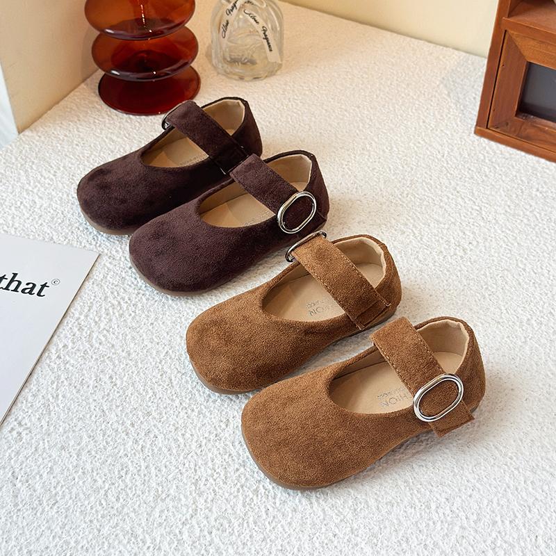 Autumn Leather Shoes Girls Solid Color Princess Shoes Soft Sole Birkenten Shoes Kids Shoes
