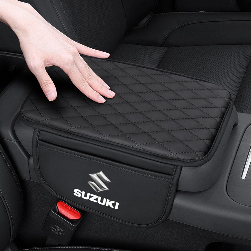 PU Leather Car Armrest Mat Tissue Boxes Height Pad Armrest Box For Suzuki Grand Swift Jimny Vitara Baleno IGNIS SX4 XL-7 GW250 Accessories