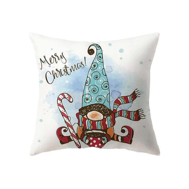 Christmas Decoration Merry Print Pattern Cushion Cover Home Living Room Sofa Pillow