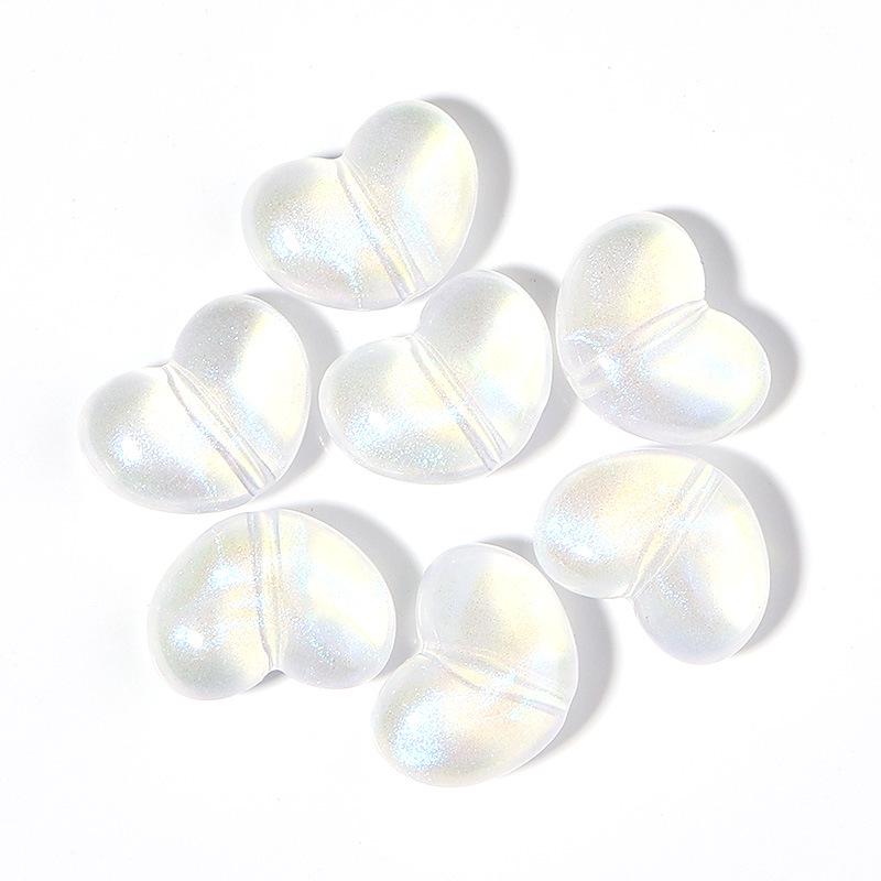 Laserbeschichtete Acryl-Herz- und Blumenperlen für DIY-Armbänder