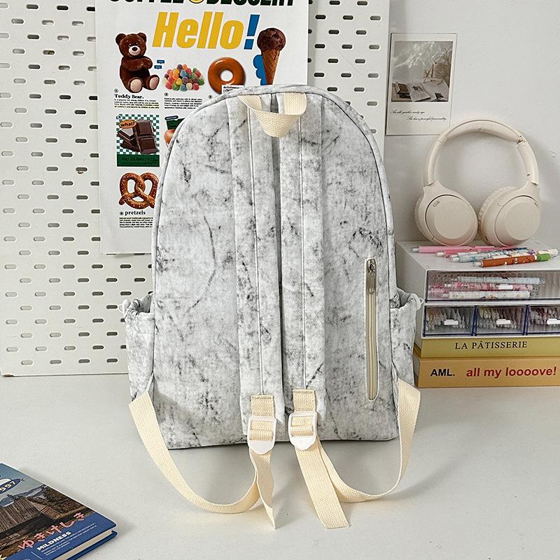 School bag college student simple tie-dye school bag niche versatile backpack large capacity Japanese backpack leisure travel shoulder bag