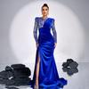 Elegant Cross-Border European and American Long-Sleeve Sequin Evening Gown for Women