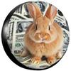 Funny Rich Bunny Dollar Bills Spare Tire Cover Waterproof Wheel Protector for RV Trailer