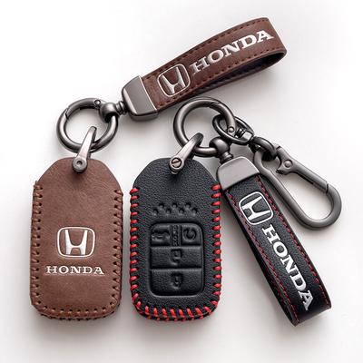 Leather Car Key Remote Cover Full Case Accessories For Honda Civic Accord HR-V CR-V CRV 11th 2022 2023 City Fit Odyssey Jade