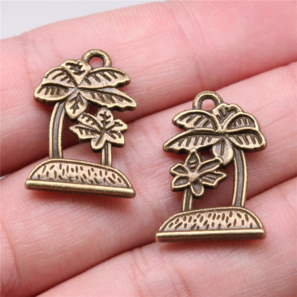 10pcs Coconut Tree Palm Tree Charms Pendants Making DIY Handmade Findings DIY Handmade Craft