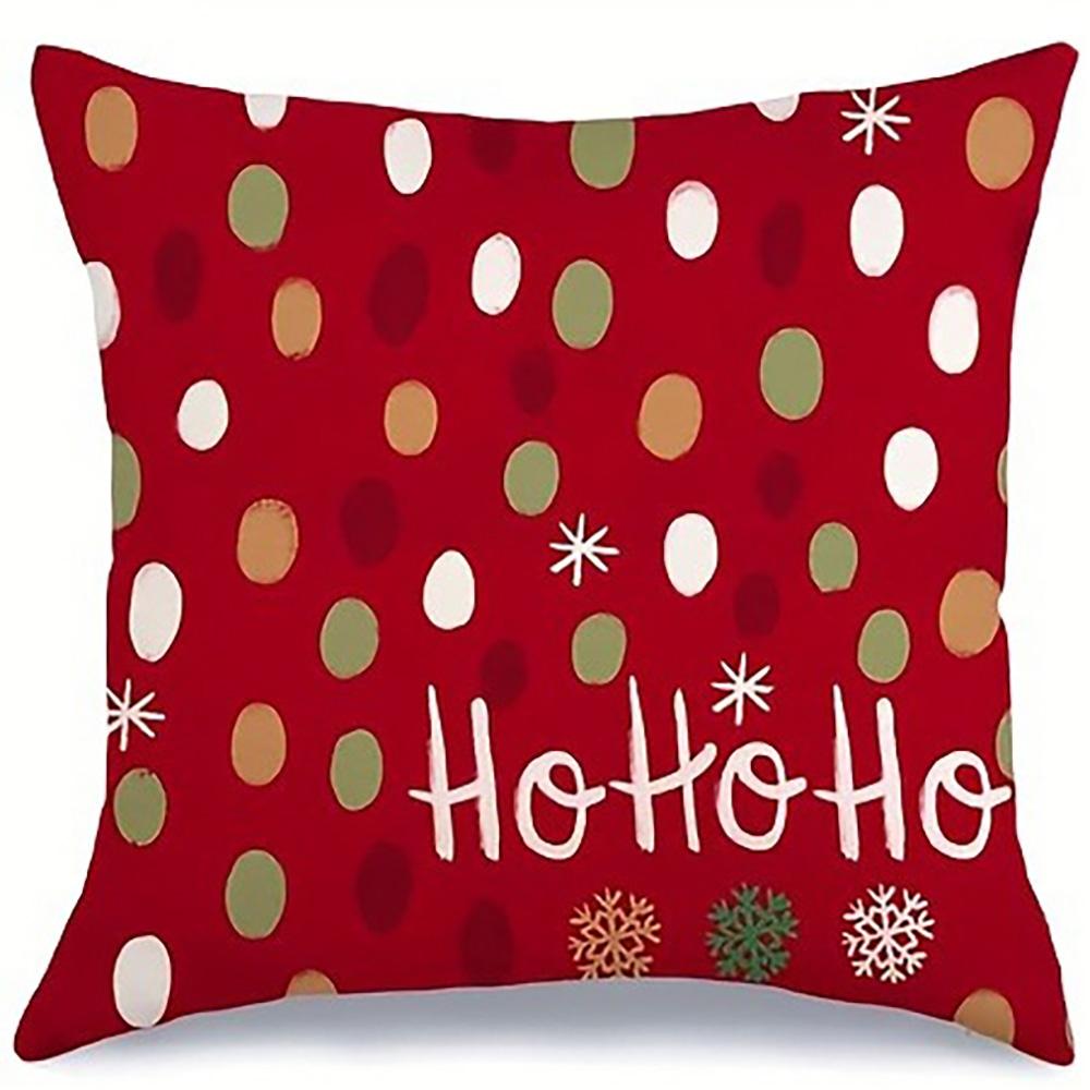 Christmas Pillow Covers: Gingerbread House, Ho Ho Ho, Falalala, and Festive Mug Designs Sofa Room Cushion Cover Home Decoration
