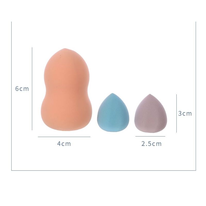 Choyu - Set of 3: Makeup Blender Beauty Sponge (Various Designs)