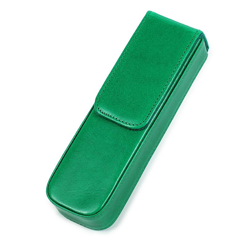 Full-Grain Cowhide Pencil Case 2 Pcs, Handmade Detachable Student Pen Storage Box