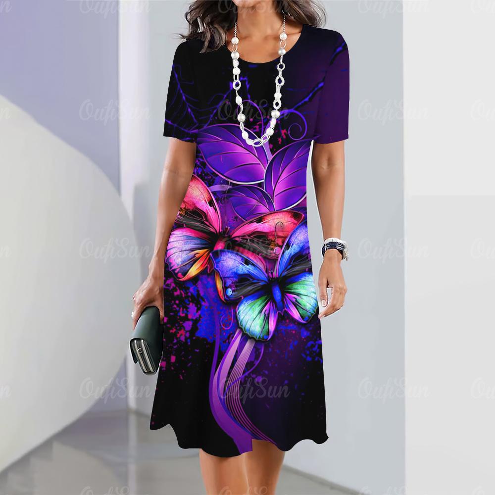 2025 New Summer Women's Outdoor Casual Fashion Short-sleeved Bohemian Hawaiian Style Floral Print Women's Clothing