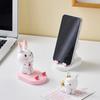 Minimalizm Słodkie Akcesoria Dekoracyjne Ozdoba Króliczka Uchwyt Na Telefon Biurkowy Uchwyt Do Przechowywania Różności Dekoracja Biurka Dekoracja Przedpokoju