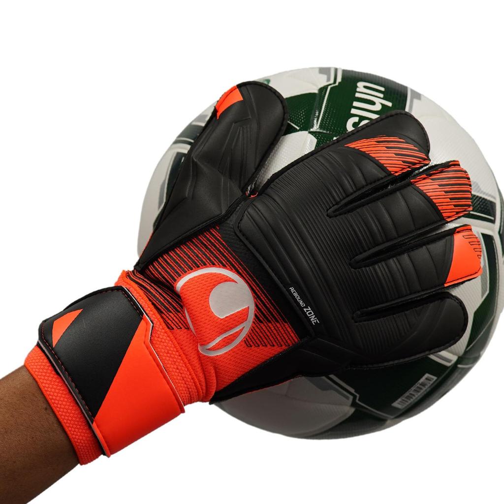 Uhlsport For Use Durable Soccer GK Keeper Gloves Soft Resist 1011318 01 7 Flow Orange X White X Black (Uhlsport) Matches/practice
