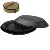 CAMPING MOON Outdoor Tableware Camping Stainless Steel Plate Plate Tableware Set 8 Pieces Comes with Canvas Case BKS397-2S