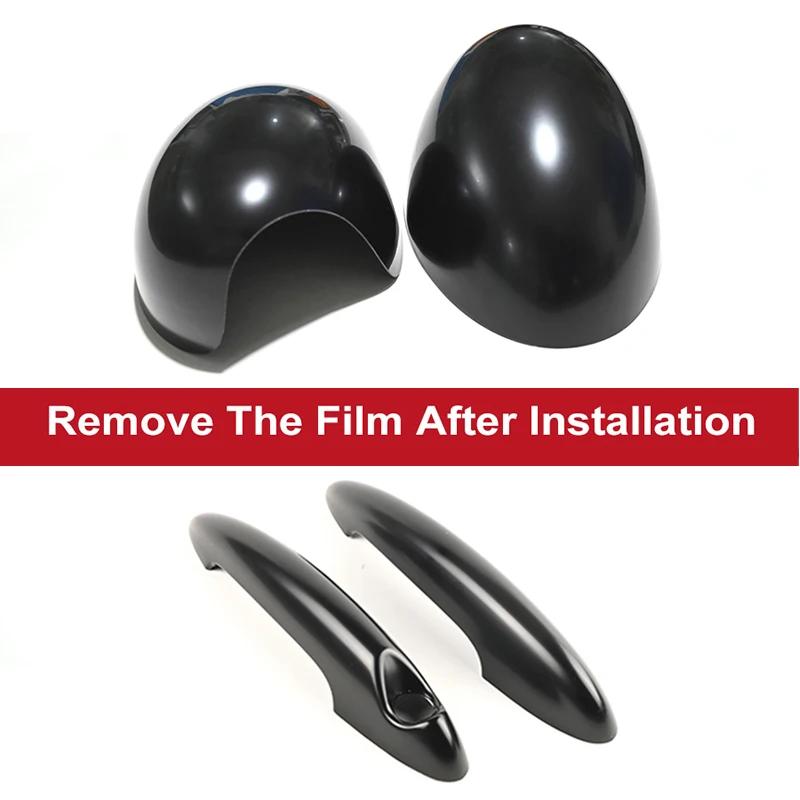 BFZ1 For MINI Cooper Rear View Side Mirror Shell Door Handle Case Cover R55 R56 R57 R58 R59 R61 Sticker Car Accessories