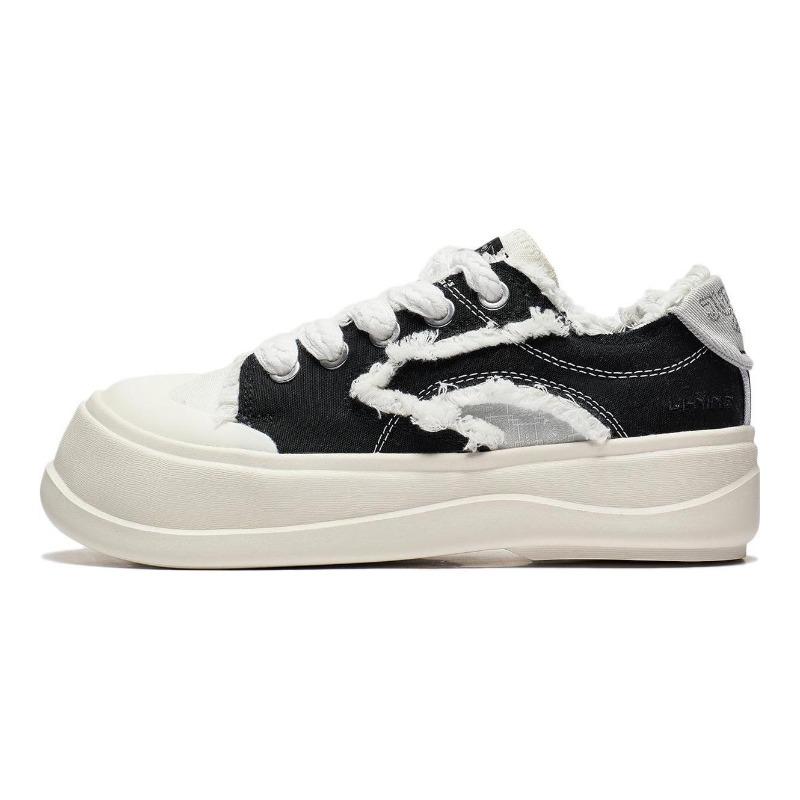 Disney x Li-Ning Honey Platform Women s Low-Top Lifestyle Shoes Black White AGCT042-1 35