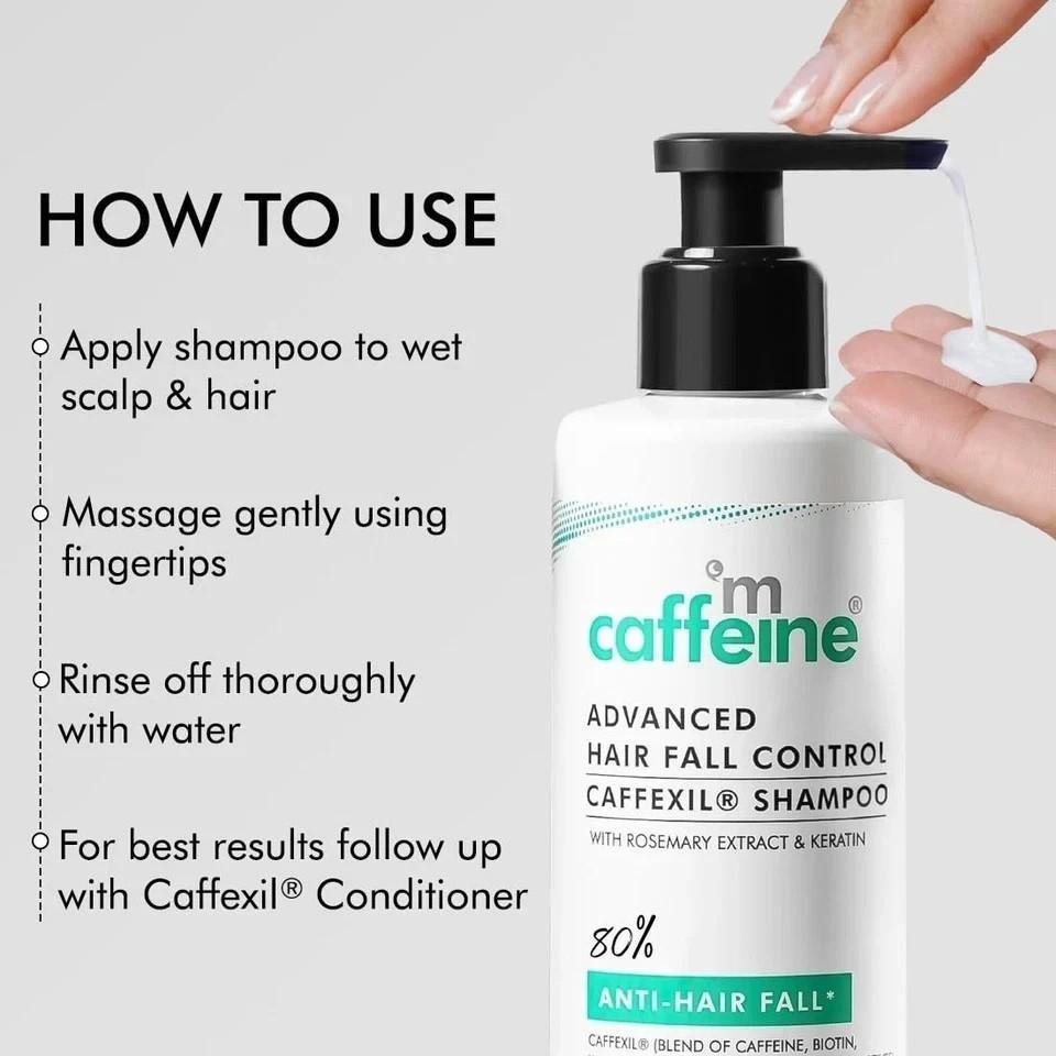 mCaffeine Advanced Hair Fall Control Caffexil® Shampoo Keratin Biotin 250 ML