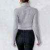 Women's Long Sleeve High Neck Bodysuit Fall Slim Fit Ribbed Knit Sweater Tops Sexy Bodycon Stretchy Basic Bodysuit