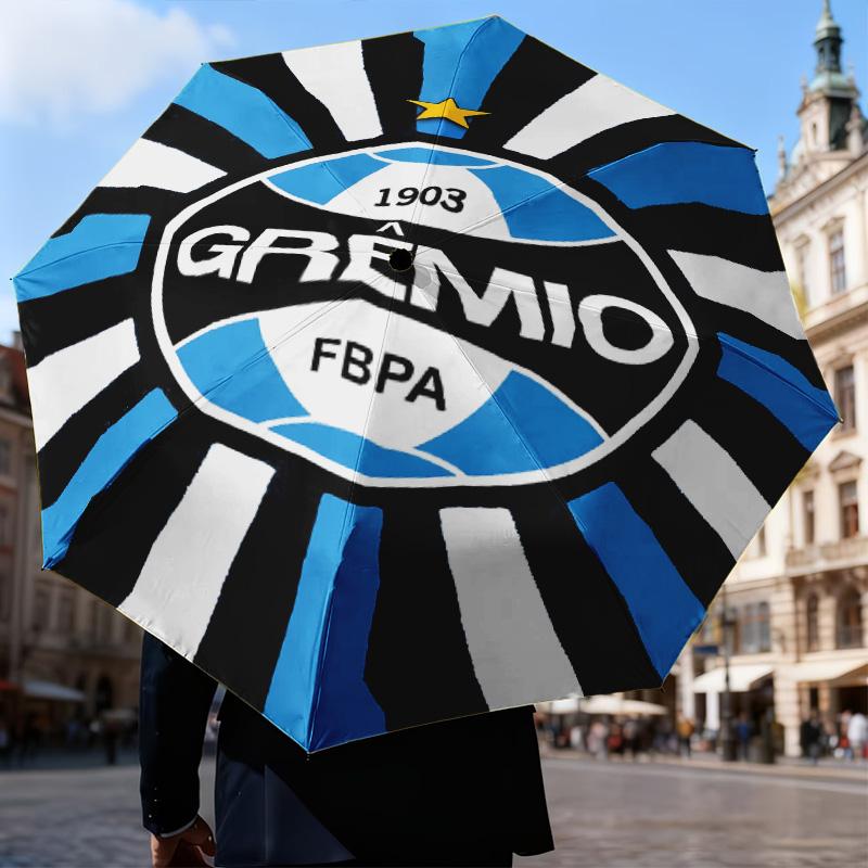 1PC Grêmio FBPA Printed Umbrella Folding umbrella, automatic umbrella 8-Frame for Travel, camping Fan gifts Christmas Gifts