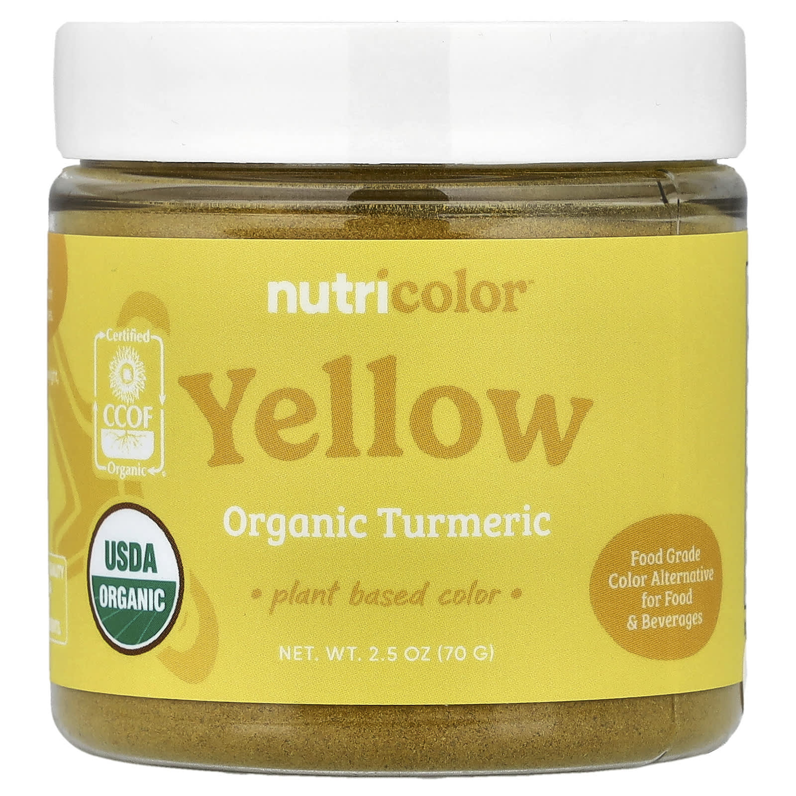 

Nutricost Nutricolor™ Желтый Органический Куркума, 70г (2.5oz)