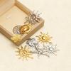 5Pcs Stainless Steel Multistyle Sun Charms Flower Pendants for DIY Retro Jewelry Making Handmade Necklace Earrings Findings Bulk