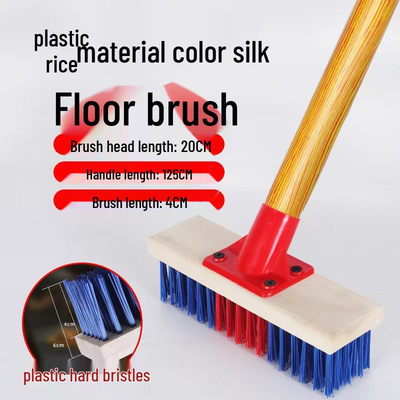 Colored Long Handle Bathroom Floor and Toilet Cleaning Brush