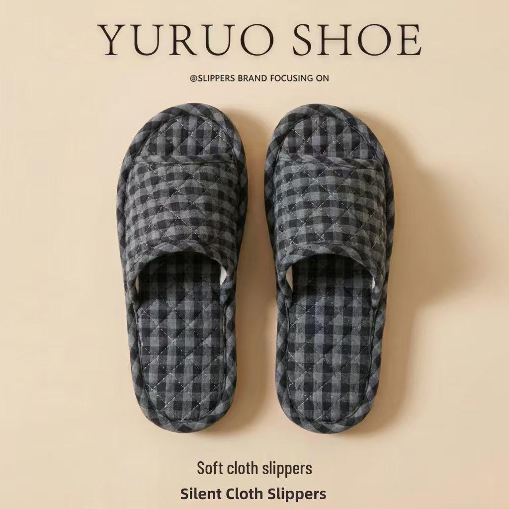 2025 Unisex Linen Slippers: Silent, Non-slip Cotton for All Seasons, Ideal for Home and Indoor Wooden Floors.