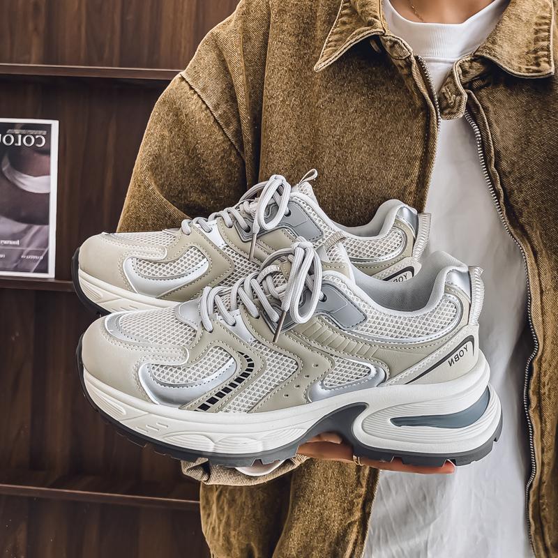 Ny Mote Herre Fire Sesonger Komfortable Sko Studenter Mannlige Gutter Trendende Myk Såle Pustende Fritids Løpesko