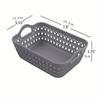A Top-quality Hollowed out Side Woven Plastic Storage Box Simple Organizer Basket for Home Kitchen Sundry Goods