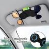 Auto Sonnenblende Brillenbox Doppelter Sonnenbrillenclip Karten-Ticket Halter Ständer Befestigung Stifthalter Brillen Autozubehör