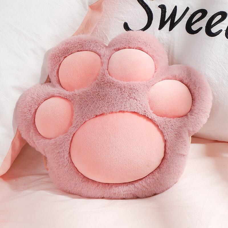 

DUTRIEUXZ Cat Paw Rechargeable Plush Hand Warmer Non-Fillable