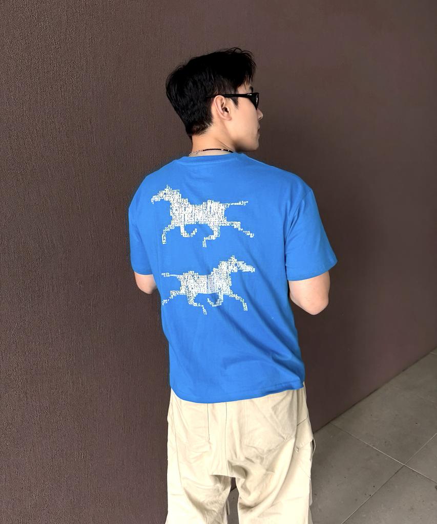 Nodi System Error Horse Crop Tee Sapphire Blue