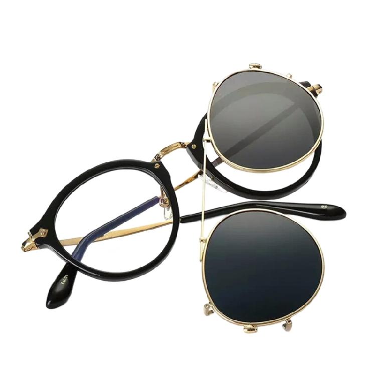 Fashion Round Frame Sunglasses Eyeglasses For Men Women With UV400 Shielding And Outdoor Motorcycling Driving Eyewear