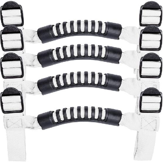 4 X Roll Bar Grab Handles Grip Handle For Jeep Wrangler YJ TJ JK JKU JL JLU Sports Sahara Freedom Rubicon X & Unlimited 1955-2024 2025 (Black)