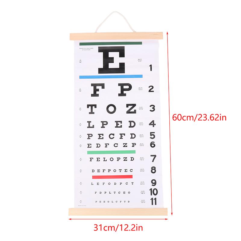 

3pcs/pack Eye Charts Non-Reflective Visual Acuity Test Wall Chart Eye Exams For Hospital Home Kids Vision Schedule 22x11 Inches