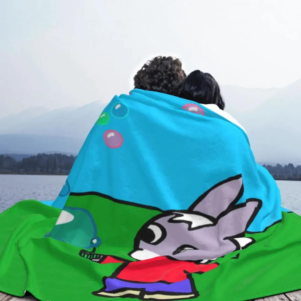 Trotro Cartoon Blanket Cute Fleece Throw Blanket Home Couch Printed Soft Warm Bedspread
